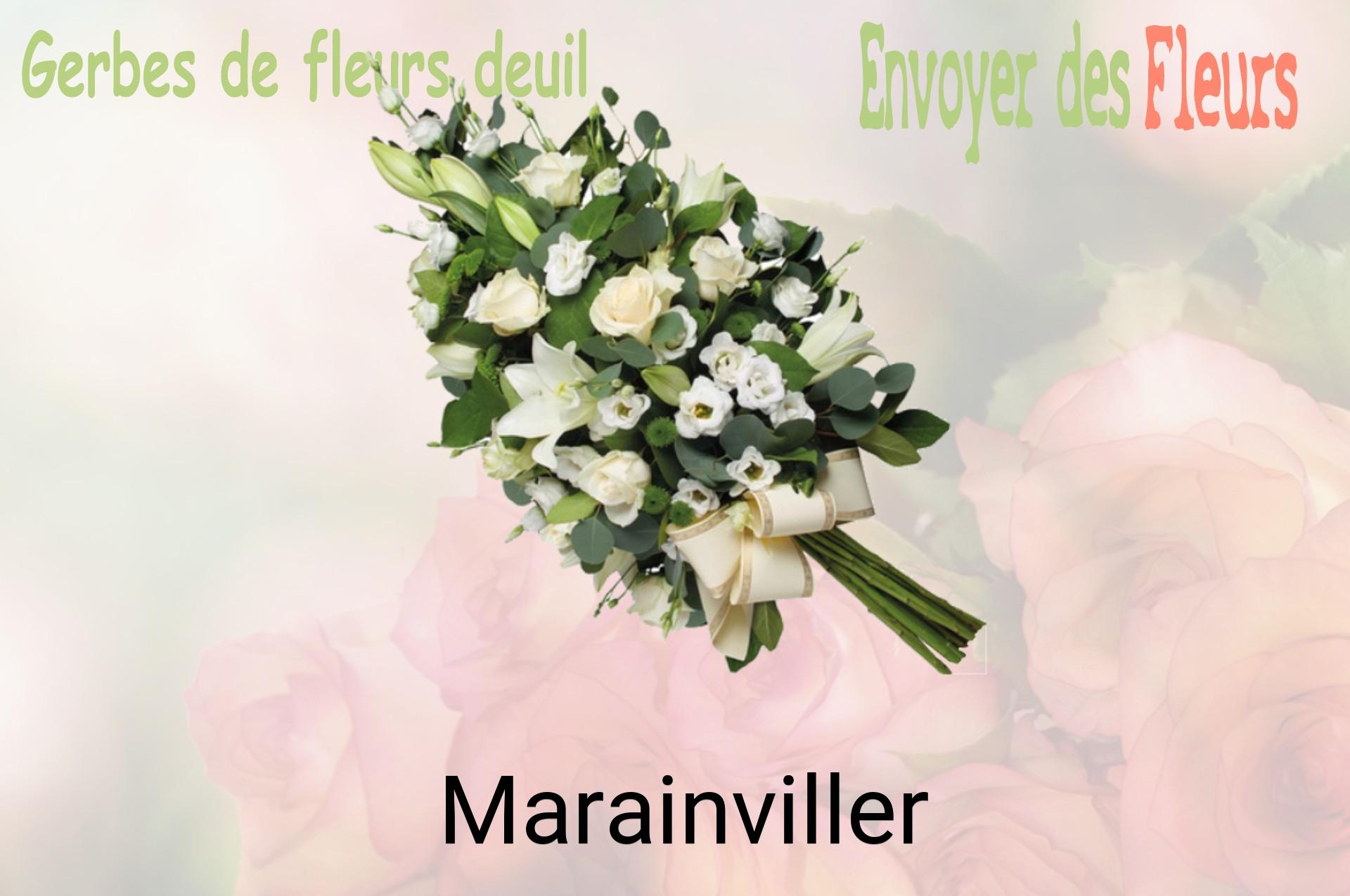 Gerbe de fleurs de deuil livrée à Marainviller